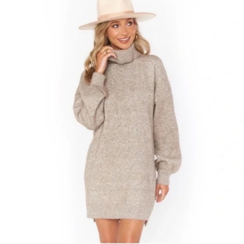 Show Me Your Mumu 'Chester Sweater Dress' Oatmeal Knit Women's Size Small